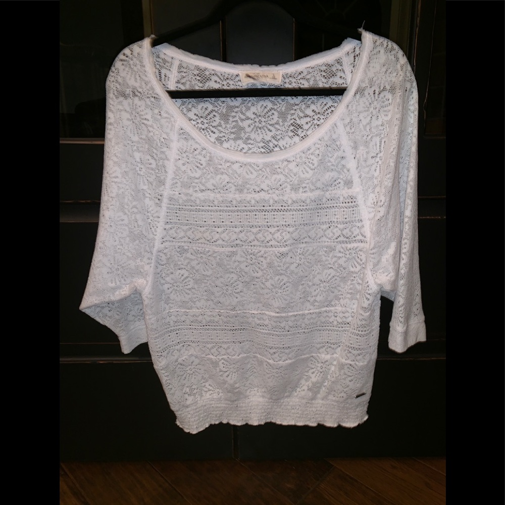 Abercrombie & Fitch Size Small White Lace shirt